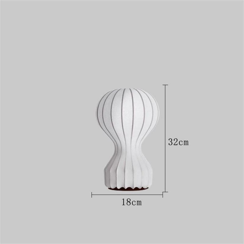 Modern Art Silk Table Lamps Fabric Lampshade White Bedroom Bedside Lamp Stand for Study Living Room Indoor Lighting