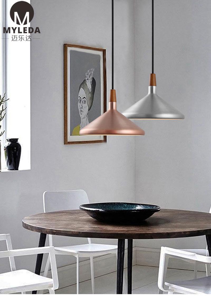 Pendant Lamp with Wood Decorative Head