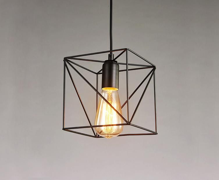 Loft Vintage Industrial Retro Pendant Lamp Edison Light E27 Holder Iron Restaurant Bar Counter Attic Bookstore Cage Lamp