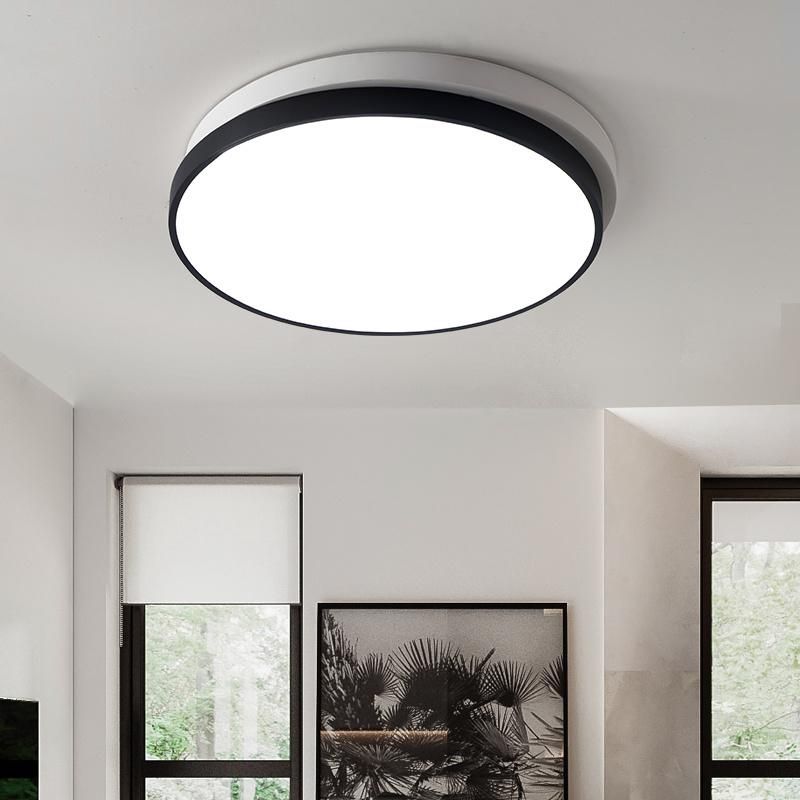 Indoor Modern Simple Mounted Round Bright LED Ceiling Light for Living Room