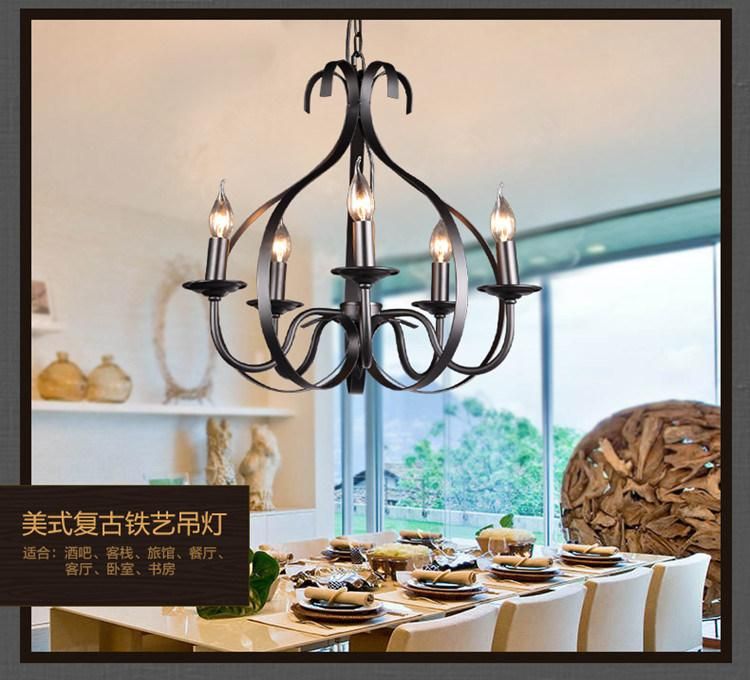 Modern Living Room Bedroom Chandelier Decorative Lamp Iron Pendant Lighting