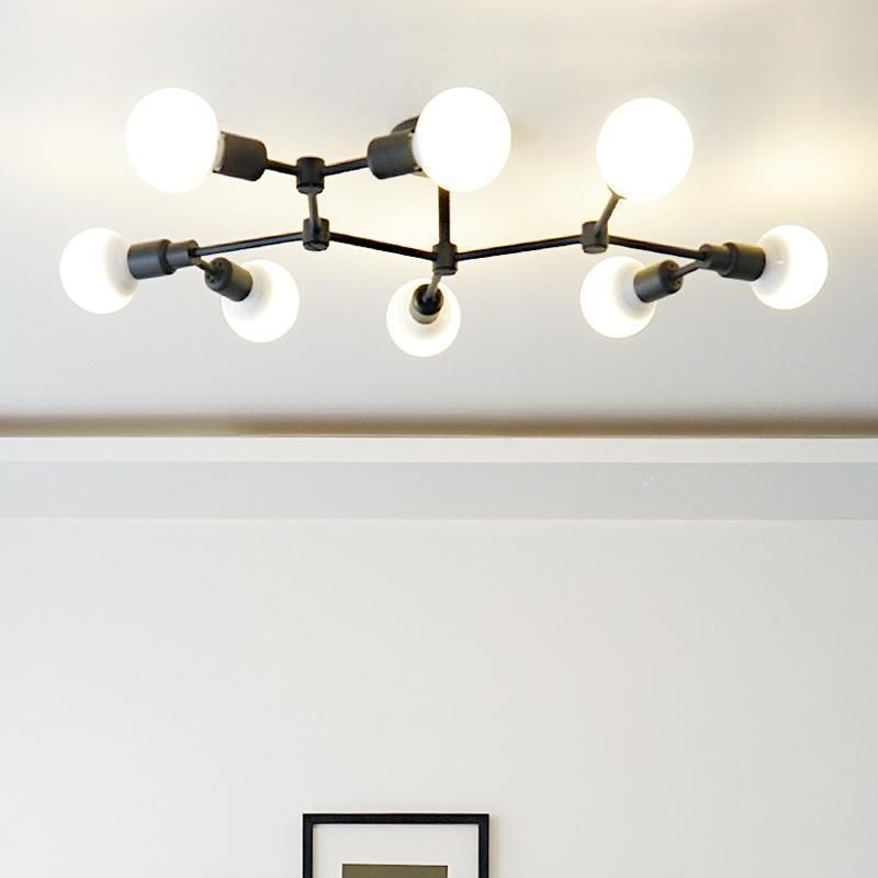 Black Gold Industrial Ceiling Light Fixtures for Indoor Home Ceiling Decoration (WH-LA-17)