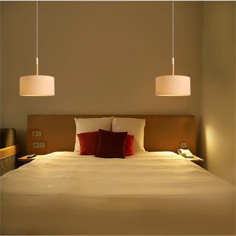 Nordic Style Creative Pendant Lamp Wooden Sunniva Contemporary Drum Shaped Pendant Lamp (WH-AP-352)