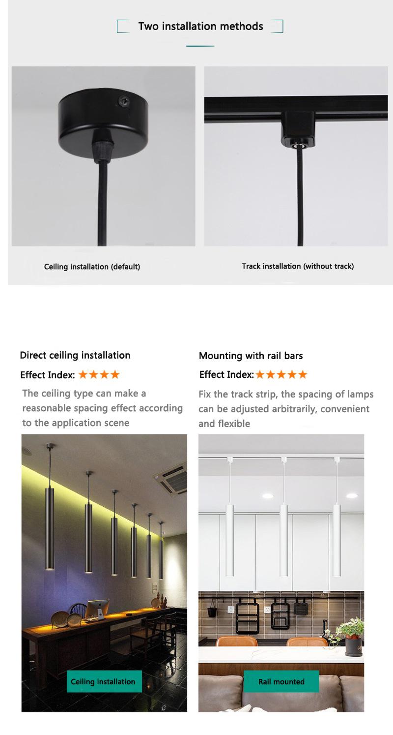 LED Restaurant Shop Hotel Reception Long Column Downlight COB Ceiling Spotlight