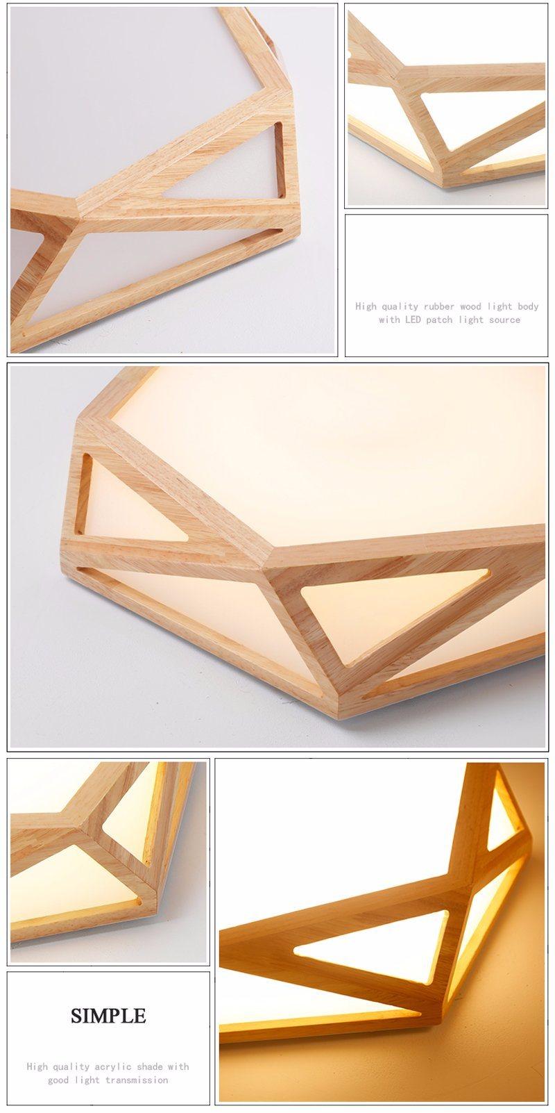 Chinese Modern Wooden Decoration Style Ceiling Light Suppliers