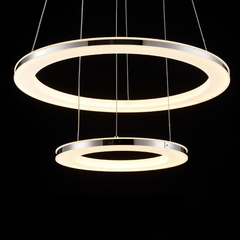 Three Layer Round Circle Ring LED Acrylic Pendant Light