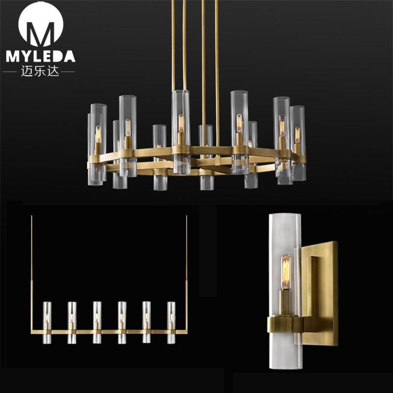 Simple Glass Art European LED Wall Light with Edison Bulb