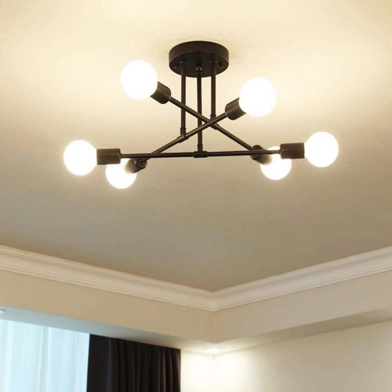 Nordic 6 Head Modern Indoor Bedroom Dining Room LED Ceiling Lamp