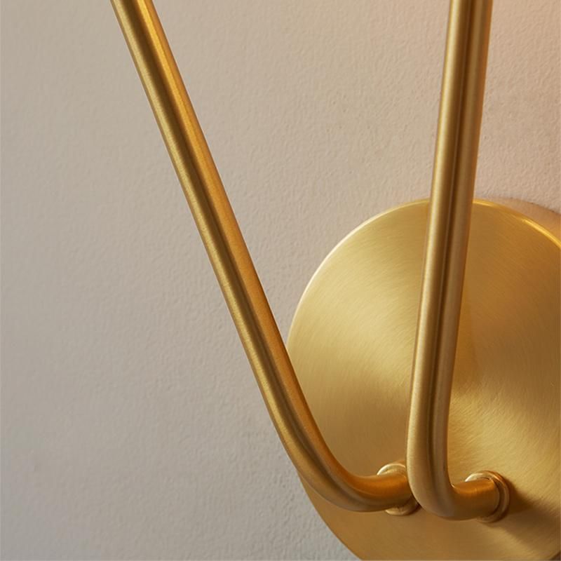 Living Room Bedroom Light Double Head Creative Modern Simple Copper Crystal Wall Lamp