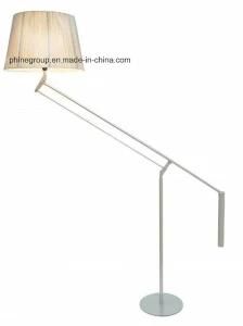 Phine Design PF0002-01 E26/E27 Metal Floor Lamp with Fabric Shade for Home Lighting