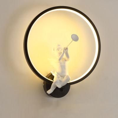 Round Angel Aluminum Decorative Interior Living Room Dining Room Angel Wall Lamp (WH-VR-18)
