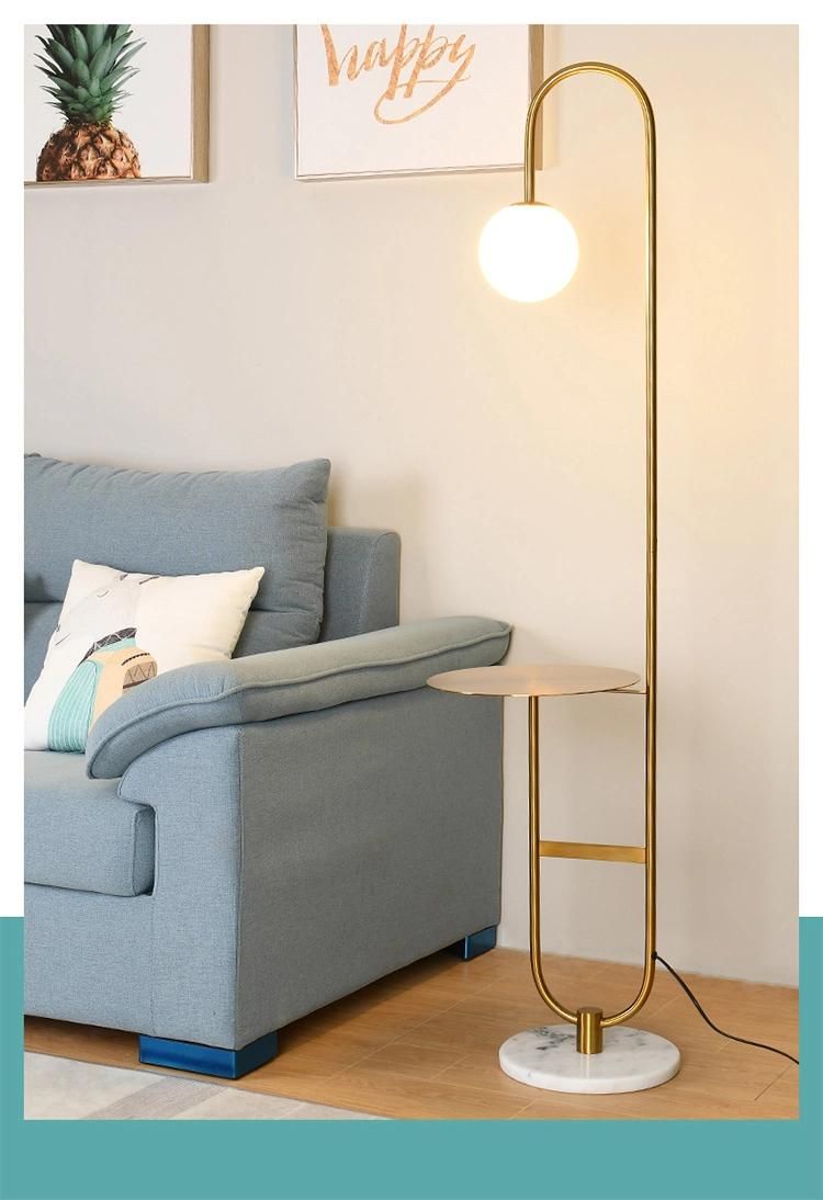 Living Room Nordic Glass LED Standing Lighting Bedroom Hotel Room Bedside Floor Light Home Decor Modern Creative Simple Floor Lamp