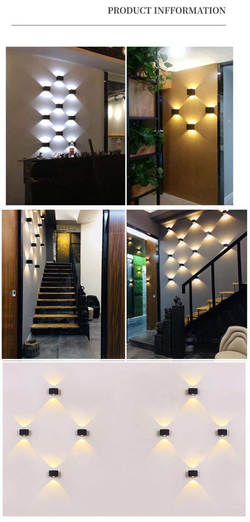 Spotlight Black LED Wall Lamp for Indoor Outdoor Decoration