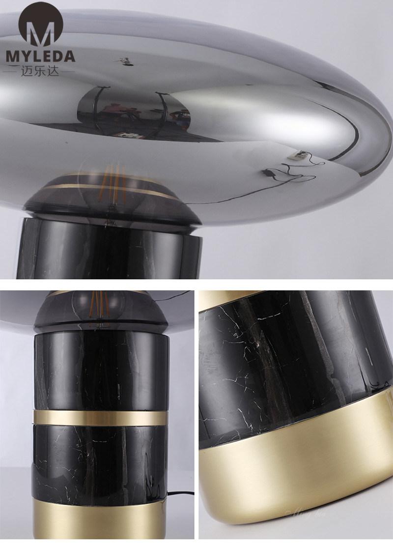 Decorative Indoor Modern Marble Brass Table Light