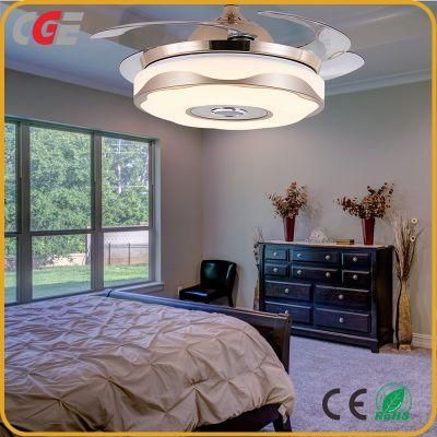 Factory Price 36/42 Inches Bluetooth Control Variable Light Music Ceiling Fan with Light