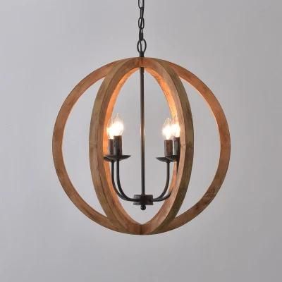 Industry Pendant Lighting Solid Kitchen Bar Coffee Shop Dining Room Solid Wood Pendant Lights (WH-VP-113)