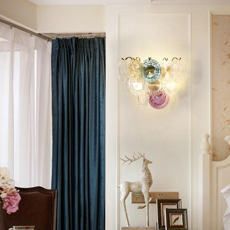 Postmodern Atmospheric Living Room Wall Lamp Nordic Minimalist Creative LED Hong Kong-Style Light Luxury Warm Bedroom Art Bedside Lamp