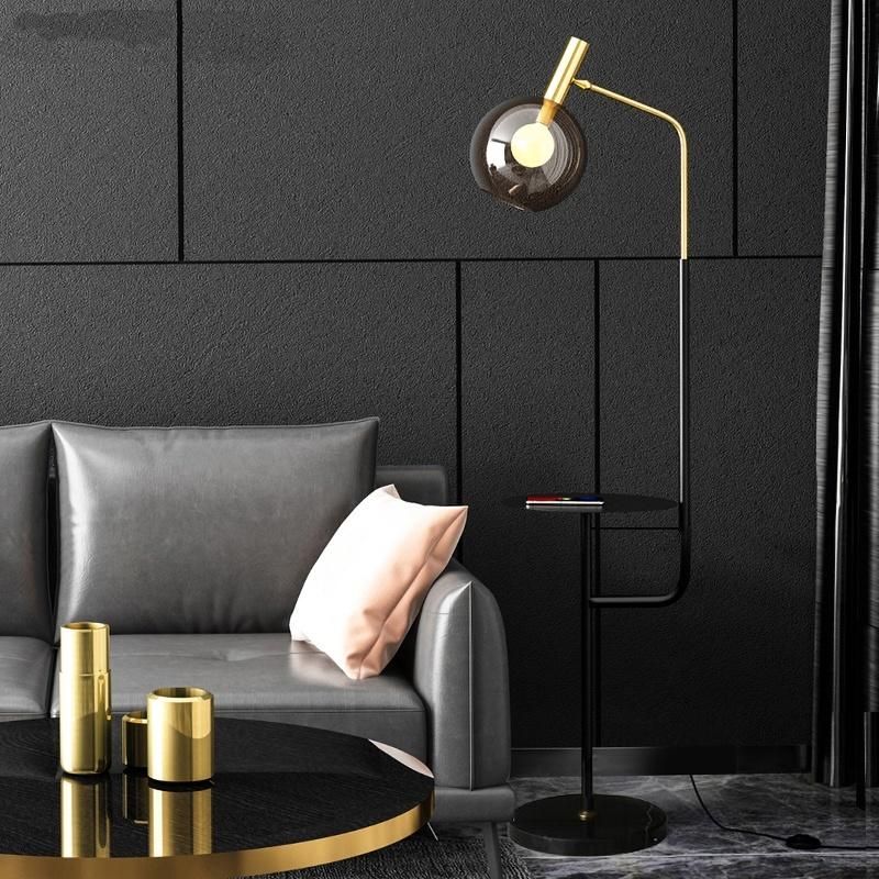 Modern LED Floor Light Luxury Nordic Creative Vertical Ins Glass Coffee Table Bedside Lamp Living Room Deco Fixtures LED Floor Lamp