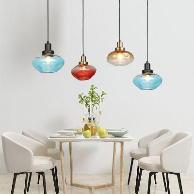 Cooper / Blue / Red Glass Pendant Light Irregular Shape Suitable for Bar, Restaurant, Cafe Atmosphere Hanging Light Ceiling Light Pendant