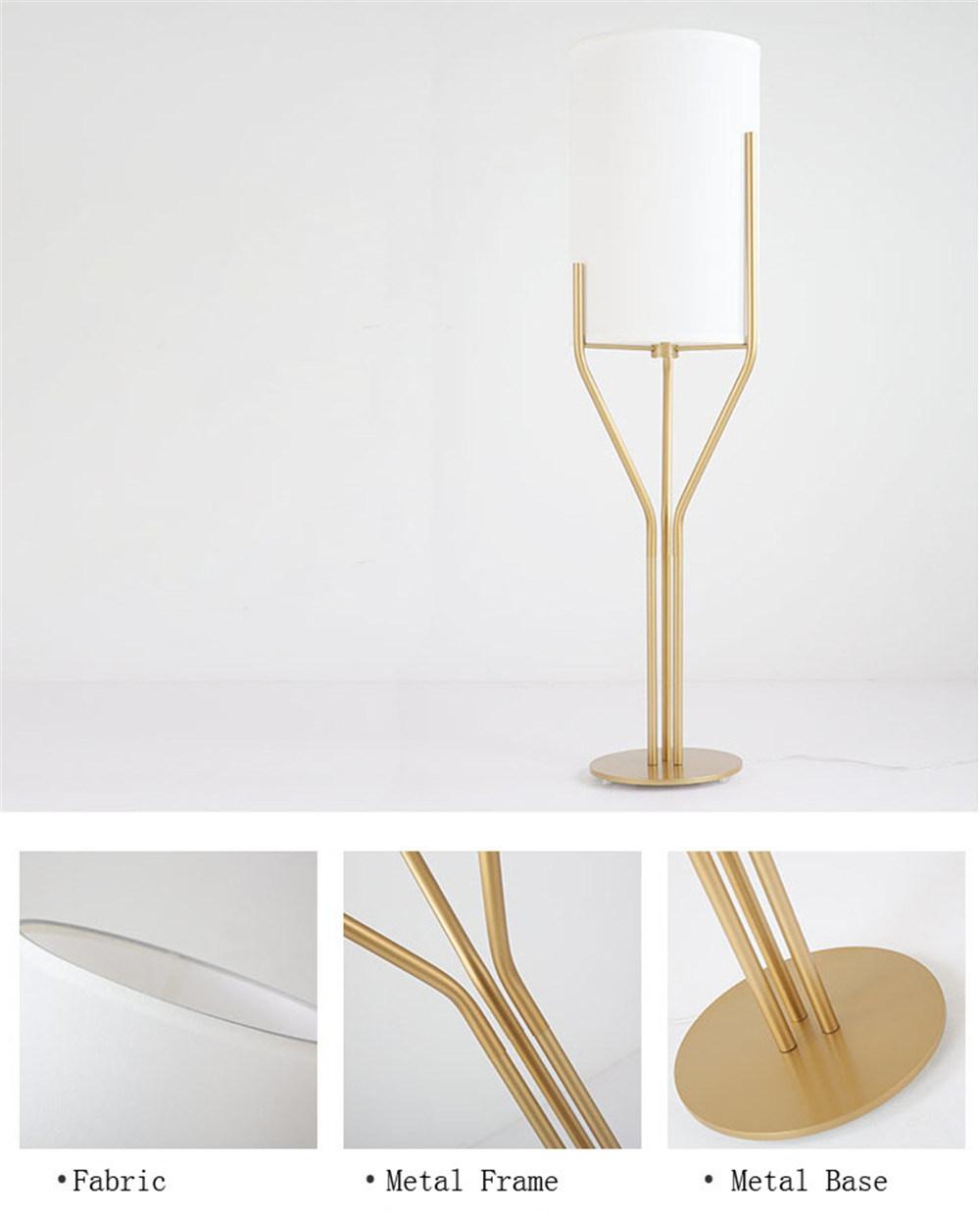 Hotel Project Modern Standing Lighting Floor Lamp with Fabric Shade