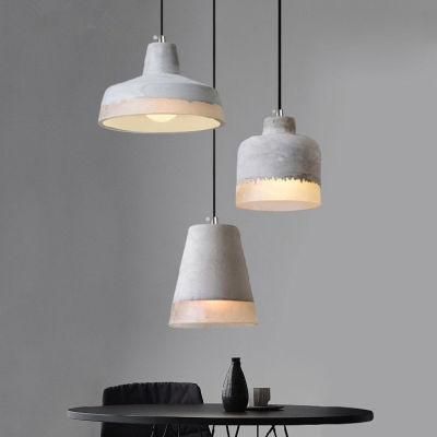 Industrial Pendant Light Dining Room Bar Parlor Loft Deco E27 Natanael Modern Cone Cement Pendant Light (WH-AP-337)