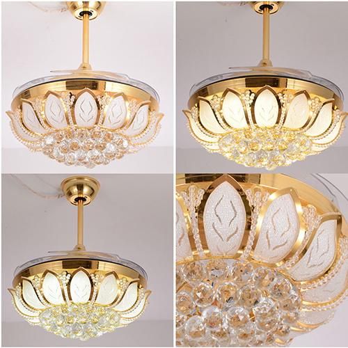 Luxury Home Lighting Pendant Lamp Crystal Fun Light with Blue Tooth and Control