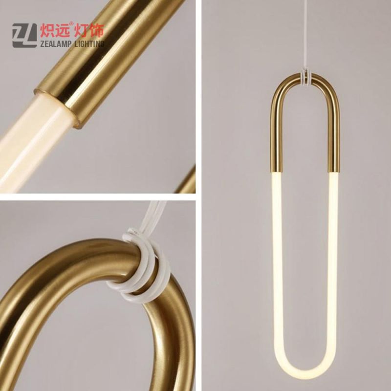 LED Light Glass Tube Bedside Pendent Lamp