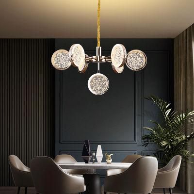 Dafangzhou 120W Light China Modern Gold Chandelier Manufacturing Pendant Lamp Modern Style Crystal Pendant Chandelier Applied in Living Room
