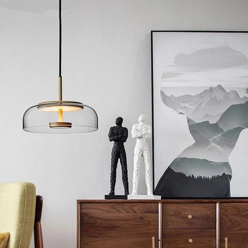 Nordic Clear Glass Pendant Lights LED Gold Modern for Dining Room Indoor Home Loft Kitchen Pendant Light (WH-AP-185)