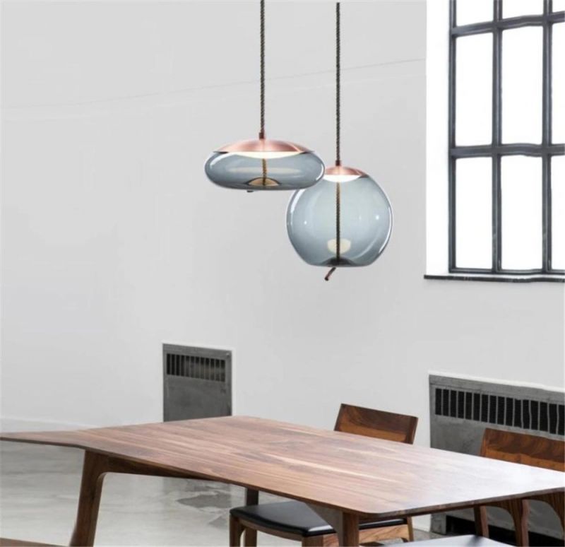 Modern Custom Transparent Glass Globe Pendant Light
