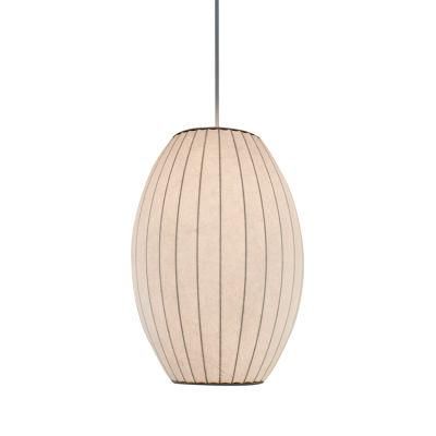 Chinese Modern Living Room Suspension Lighting Silk Tea House Light Lantern Low Filament China Lamp Hanging Pendant