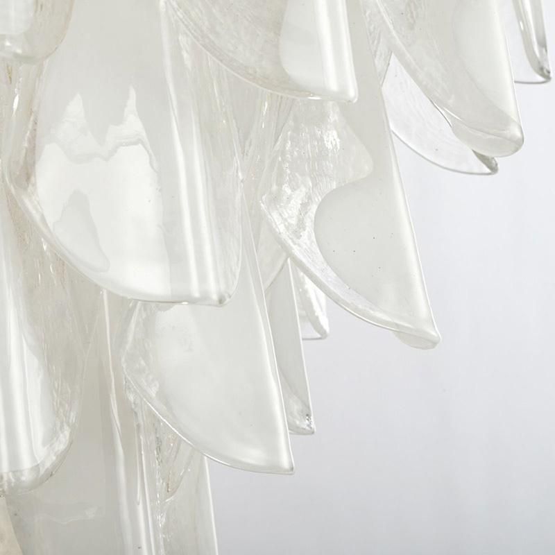 Vintage Leaf Shaped Crystal Chandelier Bedroom Dining Room Pendant Lamp
