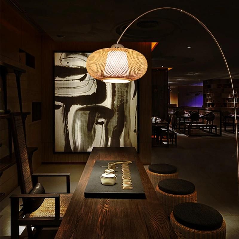 Classical Chinese Design Creative Home Decorative Bedroom Living Room Bamboo Arc Floor Lamp (WH-WFL-18)