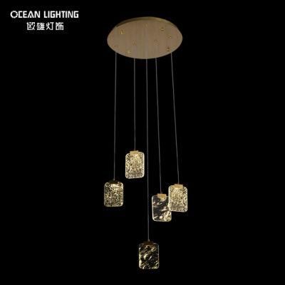 Wholesale Indoor Lighting Warm 3000K Metal Crystal 5*3W Chandelier Luxury