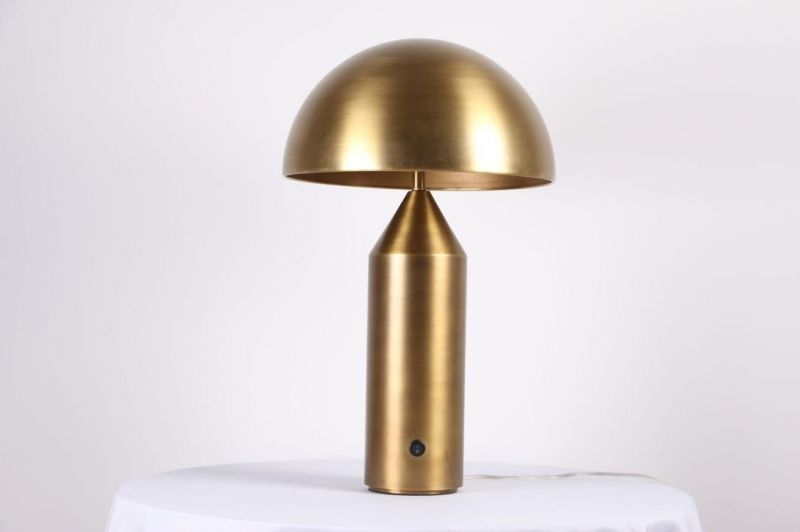 Antique Brass Lamp Body and Shade Table Lamp.