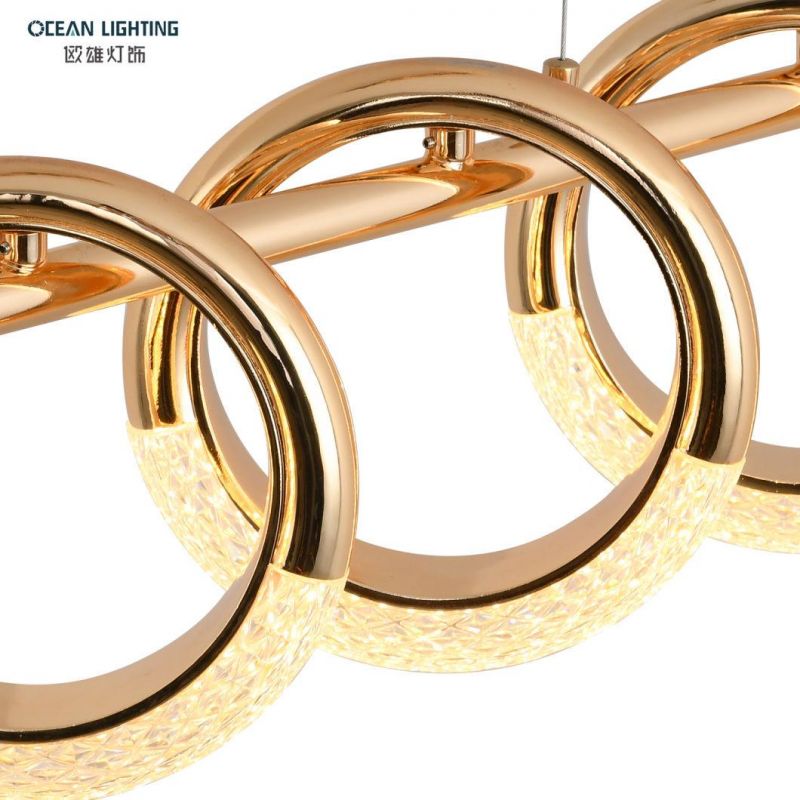 Ocean Lighting Chinese Manufaacturer Lights Dining Room Bar Golden LED Pendant Lights