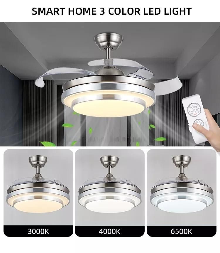 American Modern Countryside Style Chandelier Cooling Fan with Lights Household Use