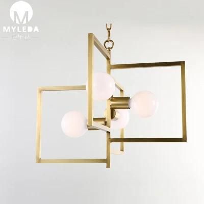 Modern Metal Luxury Glass Hall Restaurant Chandelier Pendant Light