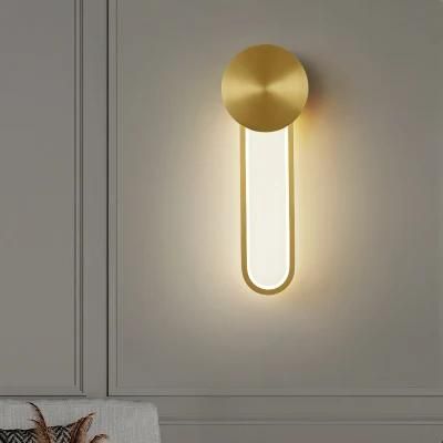 Modern Wall Lamp Lights for Bedroom Bedside Corridor Aisle Copper Wall Lamp (WH-OR-46)