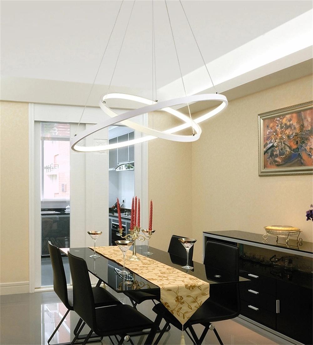 Wholesale Round Rings Acrylic LED Hanging Pendant Light for Home