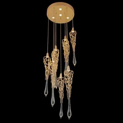 2022 New Antique Round Flower Crystal Fancy Ceiling Chandelier Light