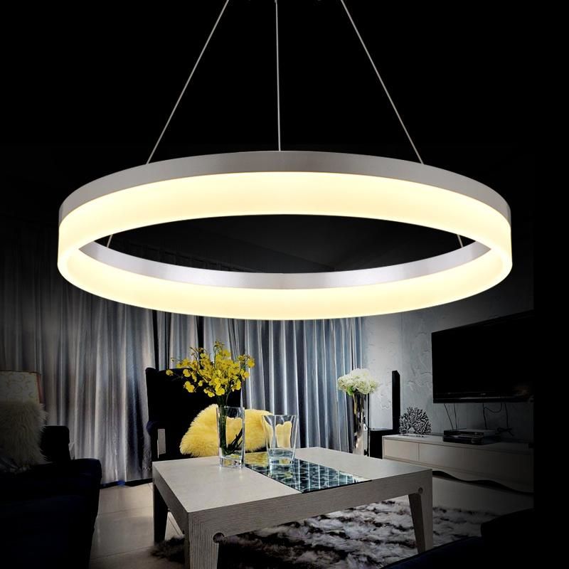 Modern Inverted Pendant Light Round Circle Lampshade for Indoor Home Lighting (WH-AP-33)