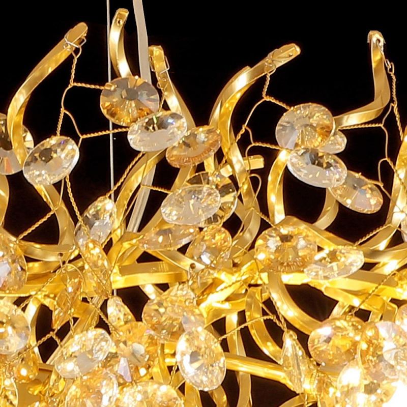 2022 Post Modern Simple Creative Dining Room Romantic Gold Luxury Decorative Bedroom Crystal Chandelier