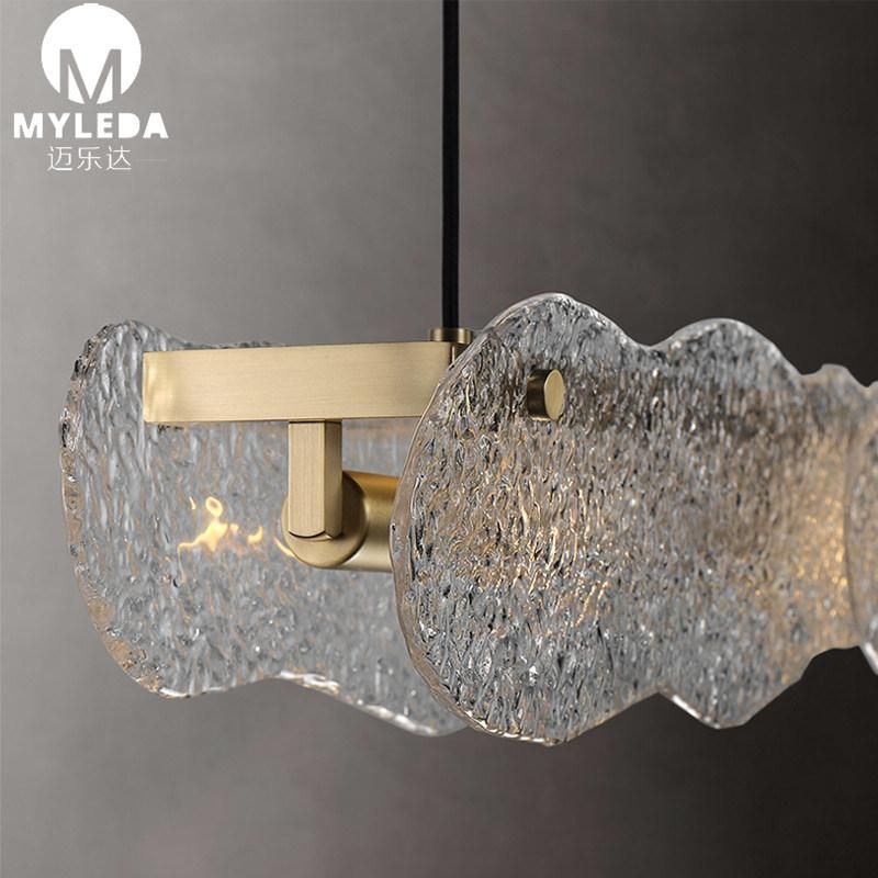 Crystal Glass Living Room Bar Restaurant Pendant Light