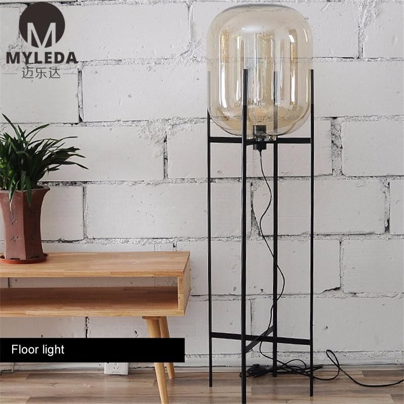 Modern Carbon Steel Glass Home Table Light