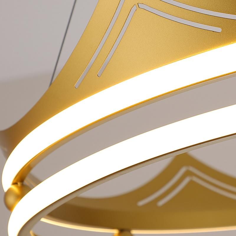 Crown Design Modern Style Living Room Chandelier Bedroom Pendant Lamp