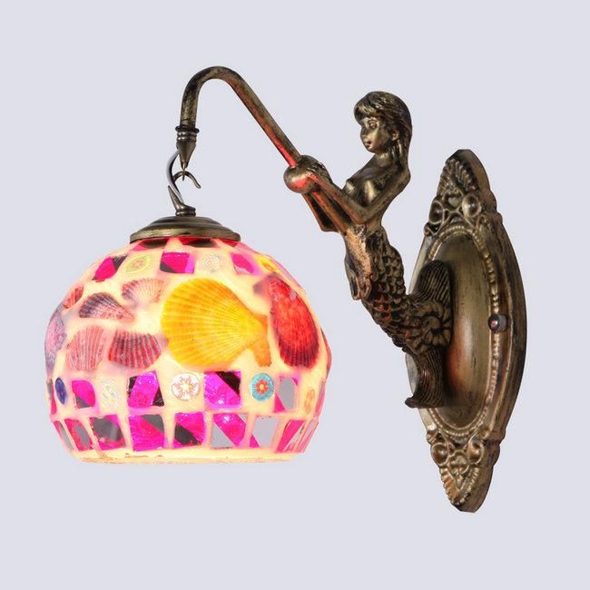 Mediterranean Style Art Deco Turkish Mosaic Wall Lamp Stained Glass Retro Vintage Wall Mounted Bracket Light (WH-VR-112)