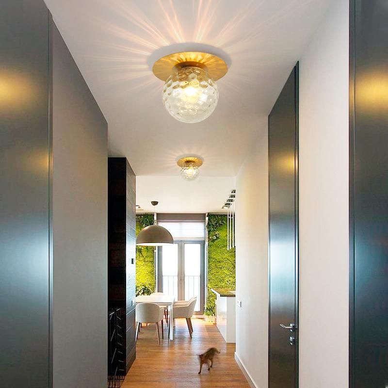 Glass Ball Ceiling Light Modern Staircase Balcony Corridor Porch Bedside Hallway Ceiling Lamp (WH-MA-165)