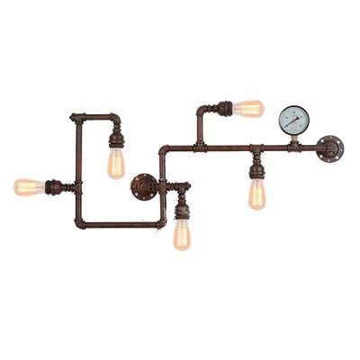 Retro Water Pipe Edison Iron Cafe Bar Wall Lamp