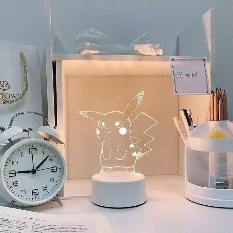 Creative Bedroom Cartoon Kids USB Bedside Lamp Table Lamp Holiday Gift Small LED 3D Night Light